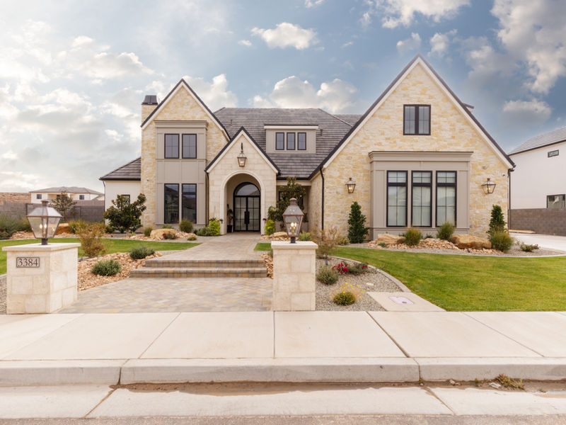 Custom home exterior in Webb Acres, St. George